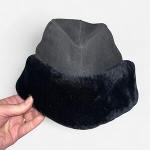 Vintage Faux Fur Union Made Wool Cap